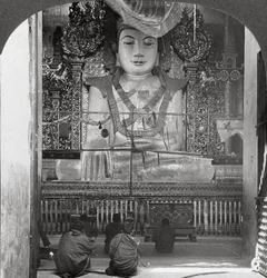 Marble Buddha in a Pagoda, Mandalay, Burma, 1908