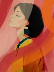 Colorful Serenity Portrait