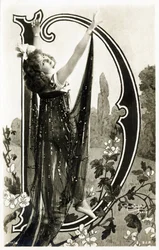 Mlle Roessler, Dancer from La Belle Epoque - Alphabet in Postcard