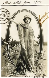Anna Held, Polish Origin, Singer and Dancer from La Belle Epoque - Alphabet in Postcard