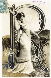 Gabrielle Robinne, French Actress, Comedie Francaise, Paris - Alphabet in Postcard