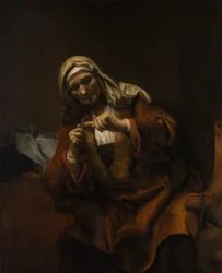 Old Woman Cutting Her Nails