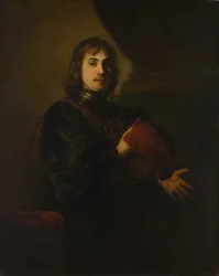 Portrait of a Man with a Breastplate and Plumed Hat