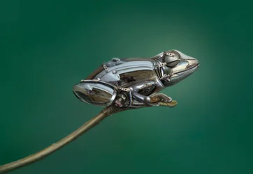 Metal Steampunk Frog