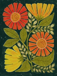Colorful Folk Flowers