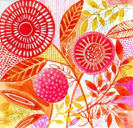 Vibrant Abstract Flowers