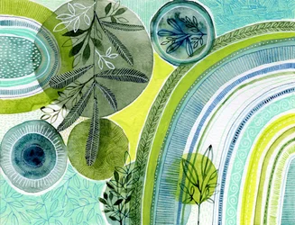 Vibrant Leaf Circles
