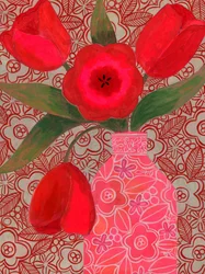Vibrant Tulip Still Life