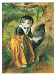 Illustration from Pre-Raphaelite Cats