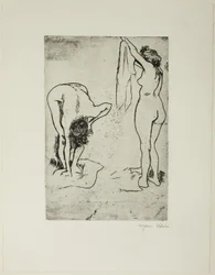 Two Women Drying Themselves