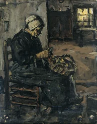 Peasant Woman Peeling Potatoes