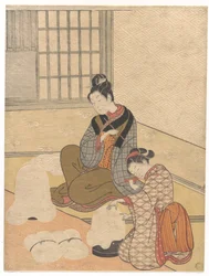 Evening Snow on the Nurioke, from the series Eight Parlor Views