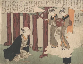 First Leaf of the Shunga, The Delightful Love Adventures of Maneyemon, ca. 1769