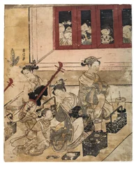 Four girls of Yoshiwara in room
