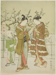 Giving a Light by the Garyubai Plum Tree