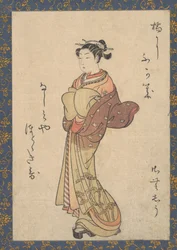 The Courtesans, from the Series, Seiro Bijin Awase Carver End Shigoro