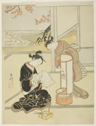 The Evening Glow of a Lamp, from the series "Eight Views of the Parlor"