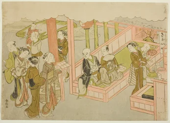 The Introduction, the first sheet from the series "Marriage in Brocade Prints, the Carriage of the Virtuous Woman"