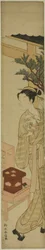The Waitress Osen of the Kagiya Teahouse Holding a Fan