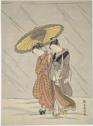 Two Women in a Storm