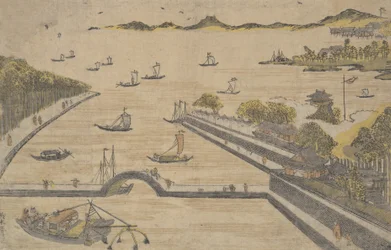 View of Fukagawa, Edo, ca. 1764