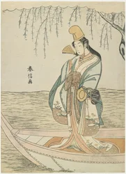 Woman in an Asazuma Boat in the Guise of Shirabyoshi, c. 1767