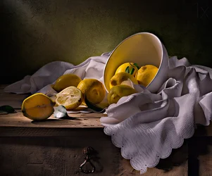 Rustic Lemon Still Life