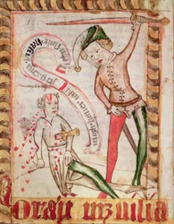 Crime, from the National Law Codes of Magnus Eriksson (1319-64), c.1450