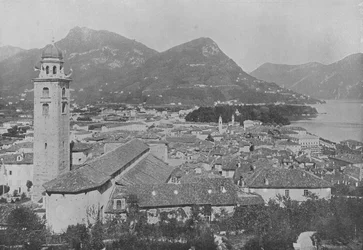 Lugano, Vue Generale et le Monte Bre
