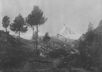 Alpine Landscape and the Matterhorn