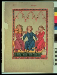 Musicians, from the Manasse Codex, a collection of courtly love songs