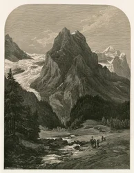The Rosenlaui Glacier, between the Wellhorn and the Engelhorns