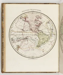 Map of the western hemisphere, illustration from 