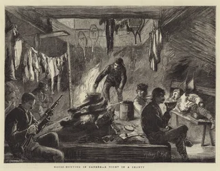 Moose-Hunting in Canada, a Night in a Shanty