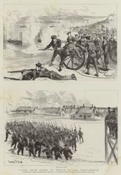 Naval Sham Fight at Whale Island, Portsmouth