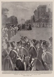 Nurses at Windsor Castle, the March Past