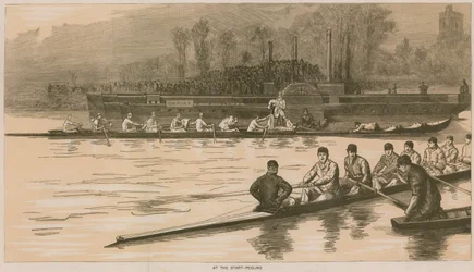 Reminiscences of an Oxford and Cambridge Boat Race: At the Start-Peeling