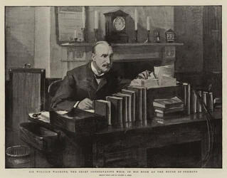 Sir William Walrond, the Chief Conservative Whip, in his Room at the House of Commons