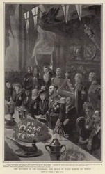 The Luncheon in the Guildhall, the Prince of Wales making his Speech