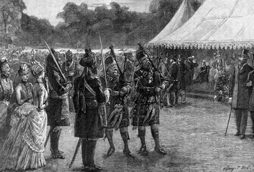 The royal tent at the jubilee garden party, Buckingham Palace, London, late 19th century, 1900