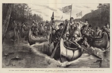 To the Great North-West with the Marquis of Lorne, XII, Nearing the Last Portage on Clear Water Lake, 28 July