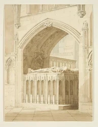 Tomb of Robert Fitzharding, died 1170, in Bristol Cathedral