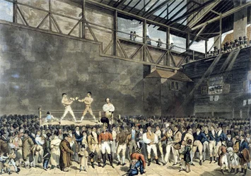 The Interior of the Fives Court, engraved by Charles Turner