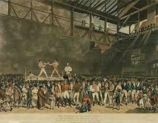 The Interior of the Fives Court, Engraved by Charles Turner