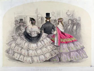 Ladies Wearing Crinolines at the Royal Italian Opera, Covent Garden, 1859