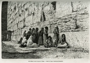 Jews Weeping Against the Walls of the Temple (engraving by Taylor, to illustrate La Syria d