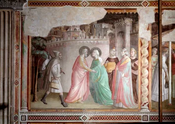 The Life of the Virgin: Meeting of Joachim and Anne at the Golden Gate