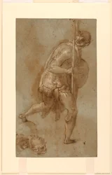 Soldier Running: Study for Figure in Left Foreground, 