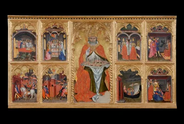 San Gimignano Enthroned with Eight Stories of His Life