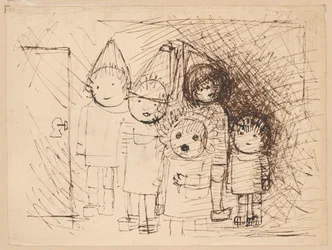 Children at the Door with a Key